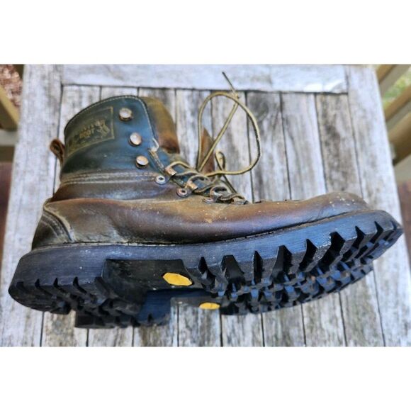 Herman Survivor Boots Size 8 Vibram Soles USA Made Distressed Vintage 1970s - Picture 13 of 13